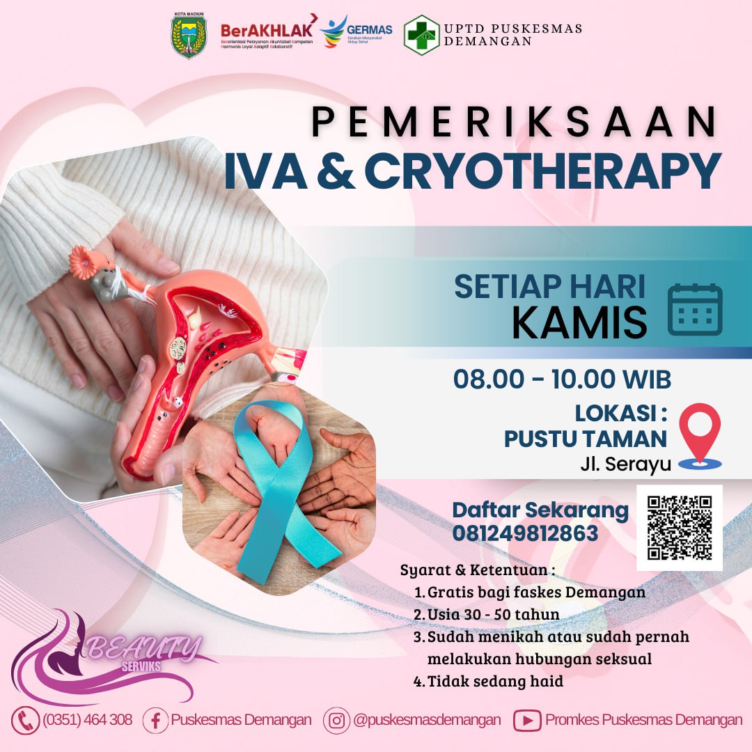 Pelayanan Pemeriksaan Iva Cyrotherapy Uptd Puskesmas Demangan Uptd